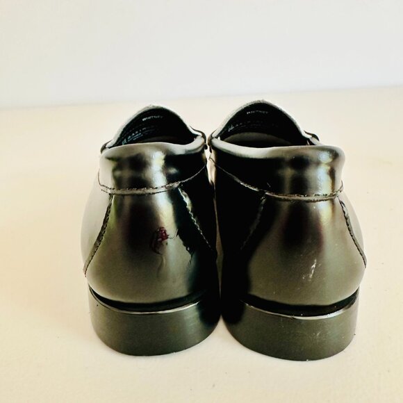 NEW G. H. BASS WEEJUNS WHITNEY BLACK AND WHITE LEATHER LOAFERS 6.5M - Picture 4 of 8